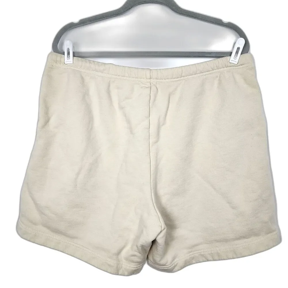 Wilfred Free Aritzia Comfort Cotton Sweatpant Shorts Cream Ivory Size X-Large
